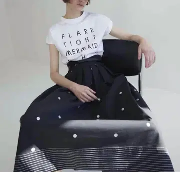 SHE TOKYO Anna dot 스커트 네이비 36 USED