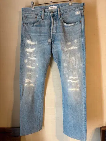 걸작 USA제 론 헤르만 빈티지 가공 데님 셀비지