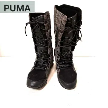 PUMA 미사용 새상품 컨디션 최상 그레이 롱 부츠 23cm