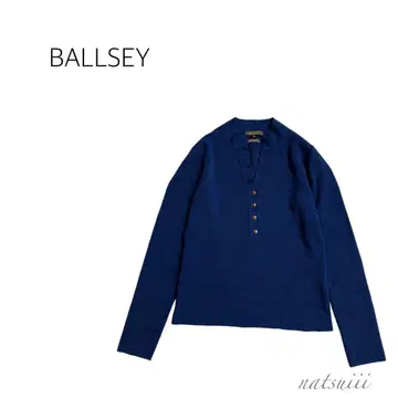 Ballsey 투모로우랜드 하이넥 블루 풀오버 니트