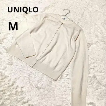 UNIQLO 유니클로 긴팔 가디건 화이트 모 겉옷 무지 상의/M