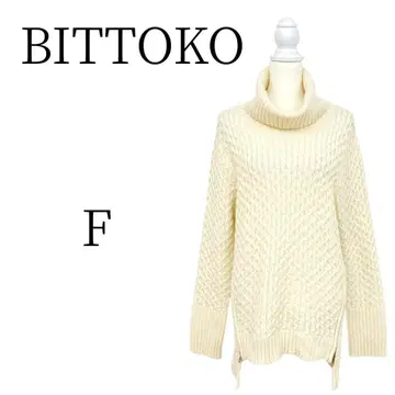 BITTOKO 비트코 화이트 긴팔 니트 스웨터 FREE SIZE