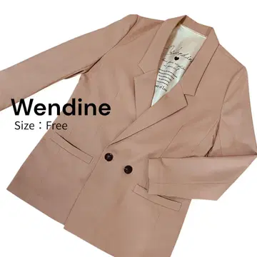 새상품급 Wendine 핑크 브라운 베이지 테일러드 자켓 더블