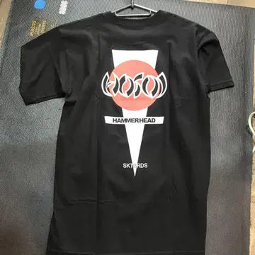호소이 HAMMERHEAD 스케이트보드 T셔츠 블랙