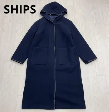 SHIPS 쉽스 후드 부착 롱 코트 다운 라이너 부착
