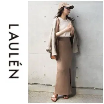 LAULEN U 슬릿 롱 스커트