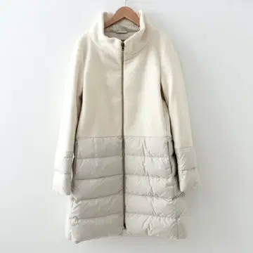 HERNO 절개 다운 코트 화이트 44