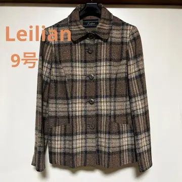 Leilian 체크 무늬 테일러드 자켓