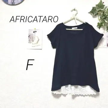 9947-1 아프리카타로 AFRICATARO 밑단 레이스 반팔 니트