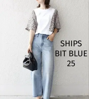SHIPS BIT BLUE 세미 와이드 데님 25