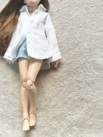 (145) 핸드메이드 22cm 인형 의류 빅 실루엣 셔츠 리카짱