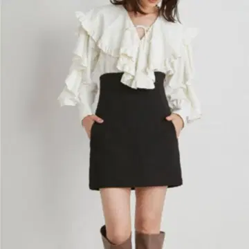 SNIDEL 스나이델 하이웨스트 스카 쇼팬츠