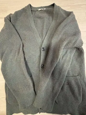 DRESSTERIOR 리브 가디건 L 짙은 녹색