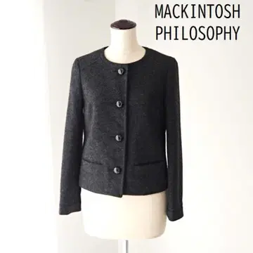 매킨토시 철학 울 노카라 자켓 36