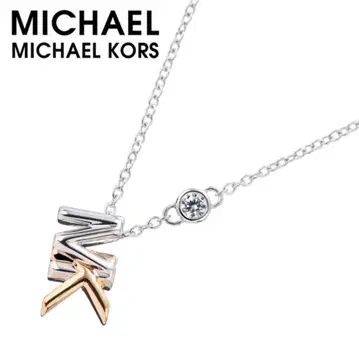 MICHAEL KORS 로고 목걸이 실버/골드