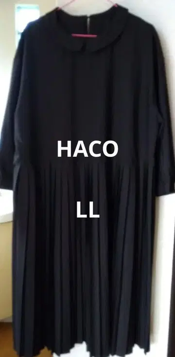 haco! 블랙 플리츠 원피스 긴팔