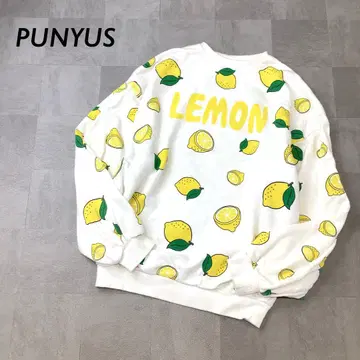 PUNYUS 레몬 LEMON 프린트 맨투맨 긴팔