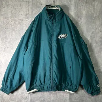 레어 NFL 필라델피아 이글스 블루종 바시티 자켓 자수