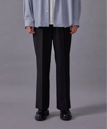 PUBLIC TOKYO 극 에버 크리즈 스트레이트 슬랙스 블랙