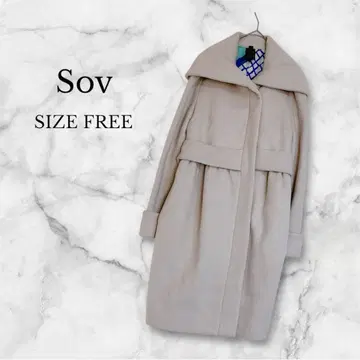 소브 Sov 덥스타 롱 코트 캐주얼 성인 여성 개성 베이지