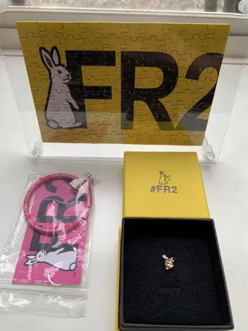 FR2 귀걸이 골드 머리끈 우메다 퍼즐
