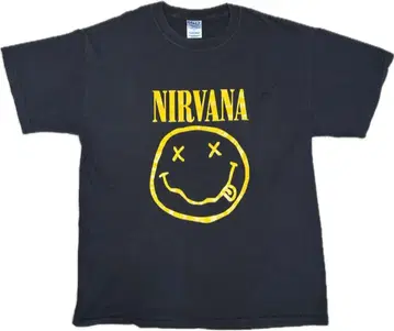 00s 빈티지 NIRVANA 닐바나 스마일 티셔츠 M&O