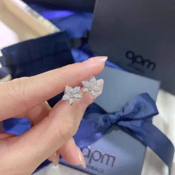 apm Monaco 꽃 모티브 귀걸이 실버925