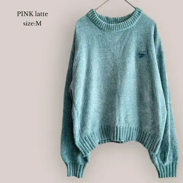 [ PINK latte ] 새상품급 크루넥 니트 오버 사이즈 몰얀