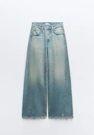 ZARA 자라 TRF 슈퍼 와이드 레그 로우라이즈 청바지 데님 팬츠
