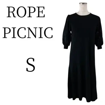 새상품급 ROPE PICNIC 로페피크닉 블랙 반팔 7부 소매 S