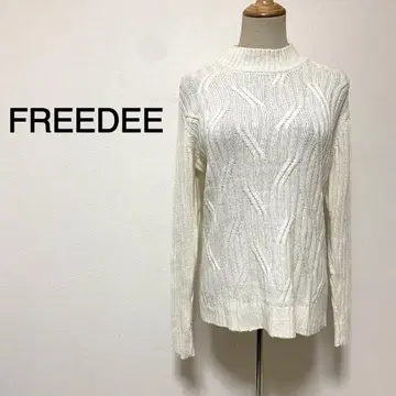 FREEDEE 화이트칼라 하이넥 니트