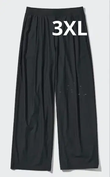 UNIQLO 울트라 스트레치 에어리즘 스트레이트 와이드 팬츠 3XL 블랙
