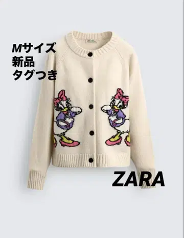 [ 완판템 ] ZARA DAISY DUCK 울 가디건 M 새상품 택 포함