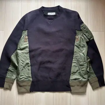 sacai 스펀지 스웨트 나일론 트윌 풀오버