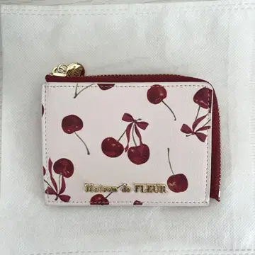 Maison de FLEUR 체리 패턴 프래그먼트 케이스 (아이보리)