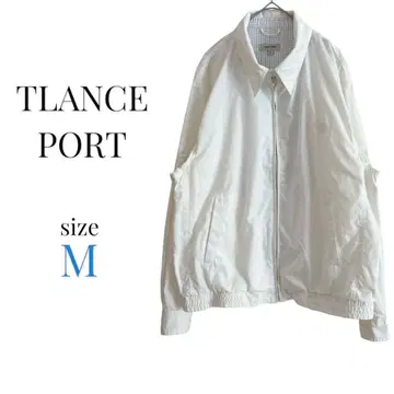 TLANCEPORT [ M ] 긴팔 점퍼 블루종 무지 캐주얼 화이트