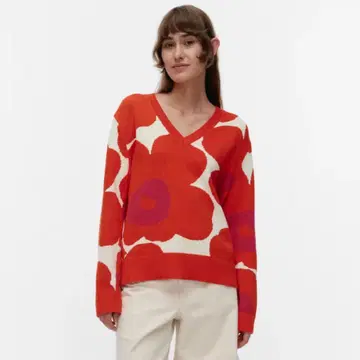 [당일 발송] Marimekko 우니코 V넥 니트 가을 컬러