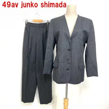 A4501 49av 준코 시마다 수트 셋업 울 그레이 9