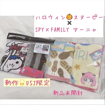 USJ 한정판 스누피 아냐 미니 타월 세트