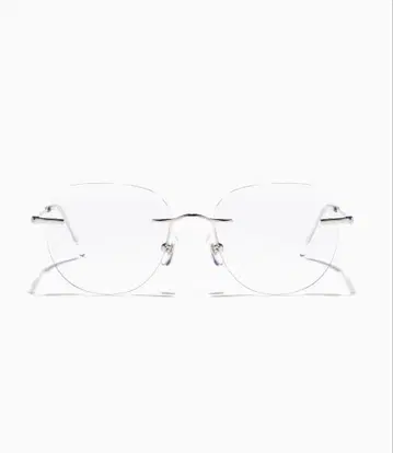 JINS 진즈 R!M 무테 안경 핑크 컬러 렌즈