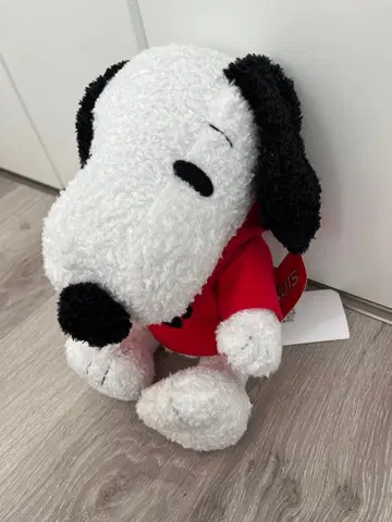 스누피 봉제 인형 빨간색 셔츠 약 30cm