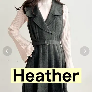 Heather 헤더 테일러드 미니 점프스커트 차콜 그레이