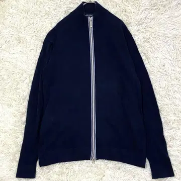 [ 새상품급 ] 다니엘 크레뮤 드라이버즈 니트 더블 지퍼 네이비 XL