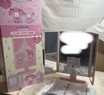 미사용품 보호 필름 부착 마이멜로디 LED 부착 삼면경 산리오 복권