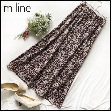 mline 에므라인 꽃무늬 머메이드 롱 스커트 깔끔한 새상품급