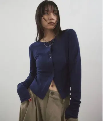 HANNE 시어 리브 가디건