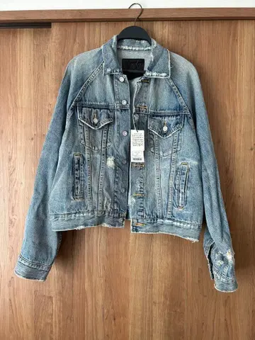 미사용 새상품 데님 자켓 프리 사이즈 블루 MOUSSY