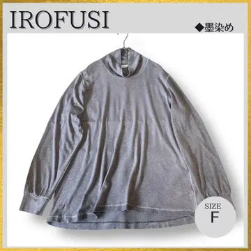 새상품급 IROFUSI 이로후시 먹물 염색 모크넥 풀오버 그레이 F