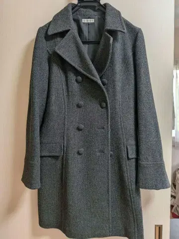 a.v.v standard 그레이 더블 브레스트 코트