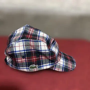 라코스테 플란넬 체크 제트캡 LACOSTE 모자 넬